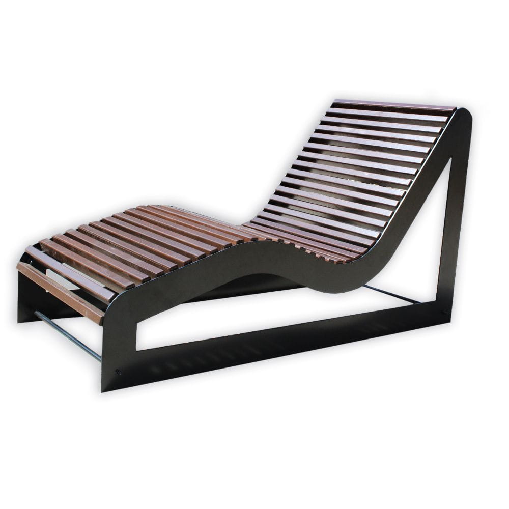 Leżak wypoczynkowy Prestige, deski świerkowe impregnowane, stalowy