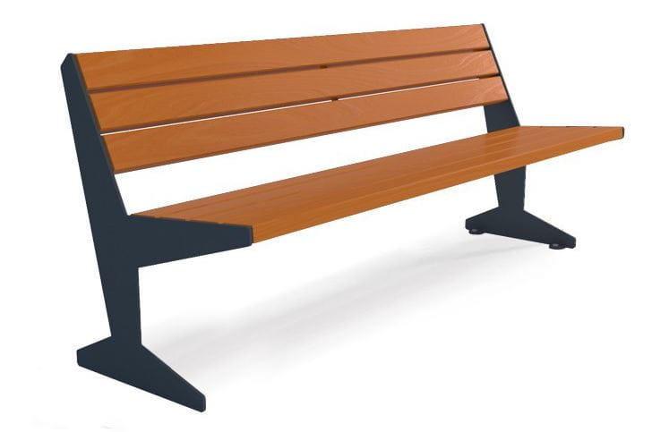 Ławka miejska Luna z oparciem