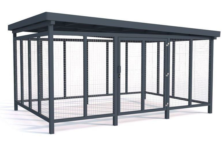 Wiata śmietnikowa Sawa III, 7x1110L, oszalowanie siatka