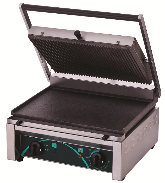 Grill elektryczny kontaktowy panini, dolna płyta gładka RN101-B