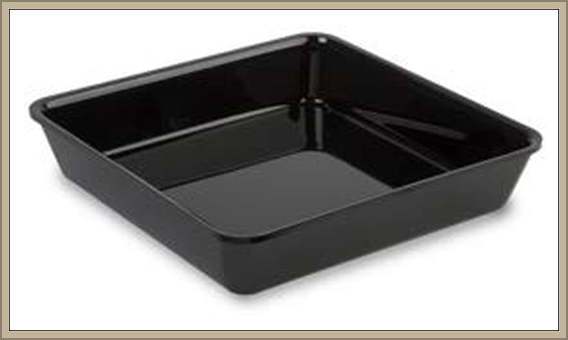 Pojemnik z plexi 28x28x5cm, ekspozycyjny, czarny, Dupont, Plexiline, system 28