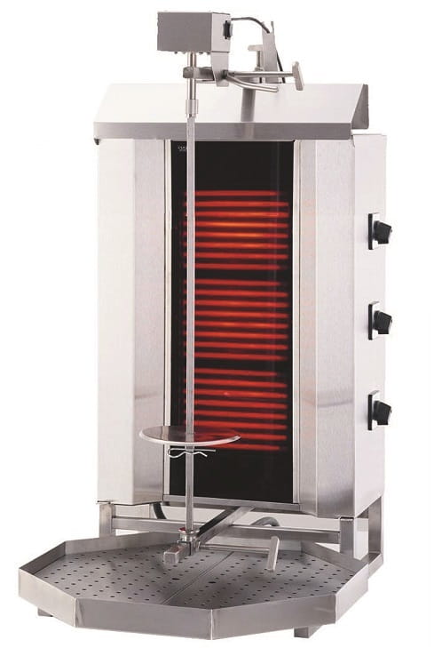 Opiekacz elektryczny do kebaba, gyros, 3 palniki, wsad 40 kg, KLG230