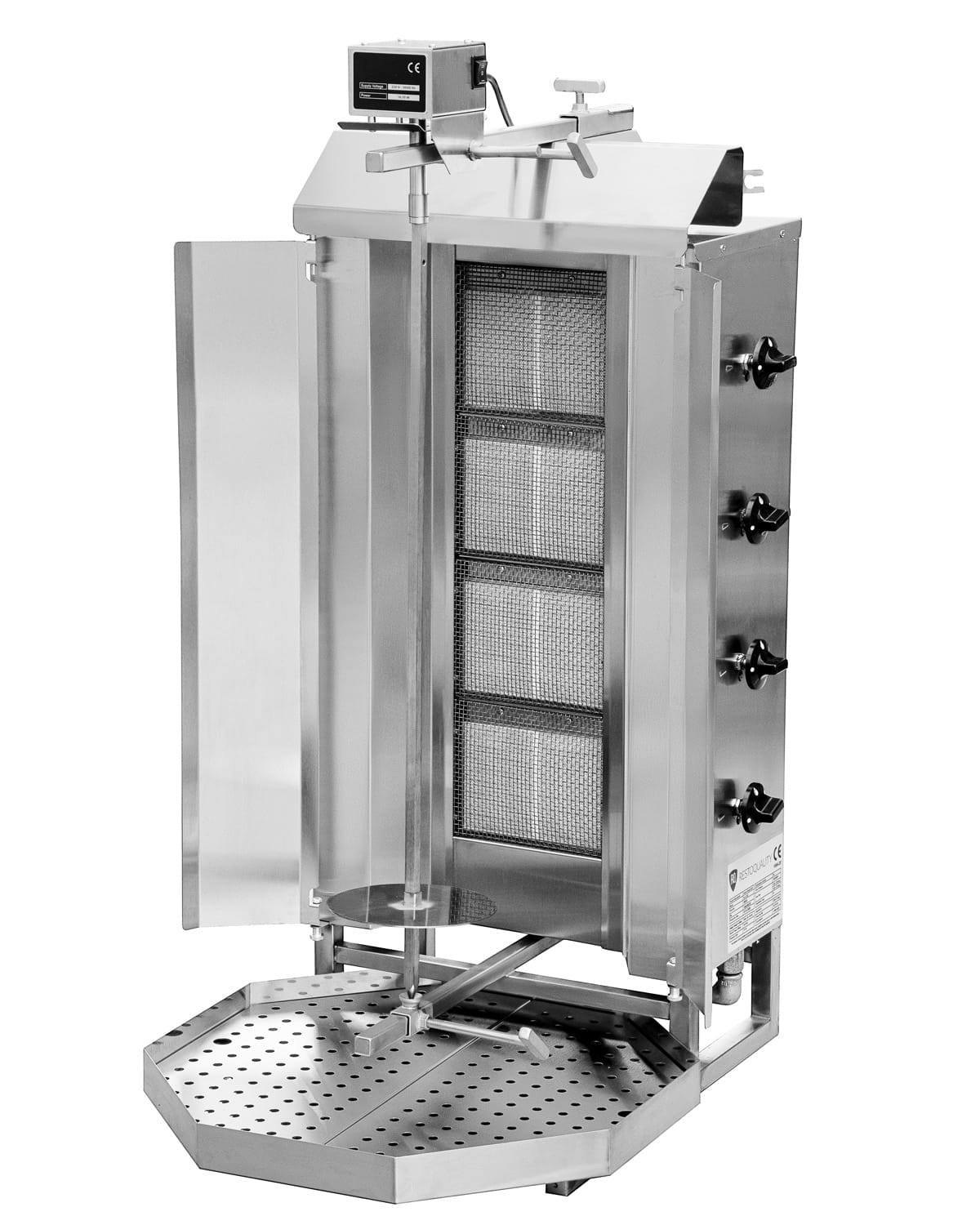 Opiekacz gazowy do kebaba, gyros, 4 palniki, wsad 60 kg, KLG221