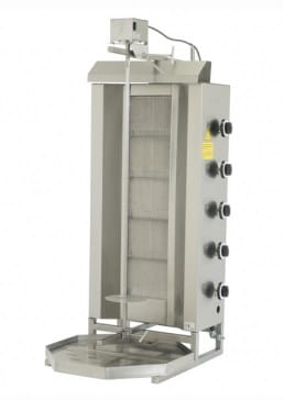 Opiekacz gazowy do kebaba, gyros, 5 palników, wsad 80 kg, RQ32465