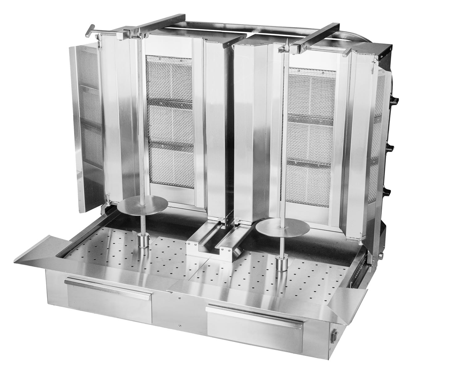 Opiekacz gazowy do kebaba podwójny, gyros, 3+3 palniki, wsad 80 kg, KLG153-T