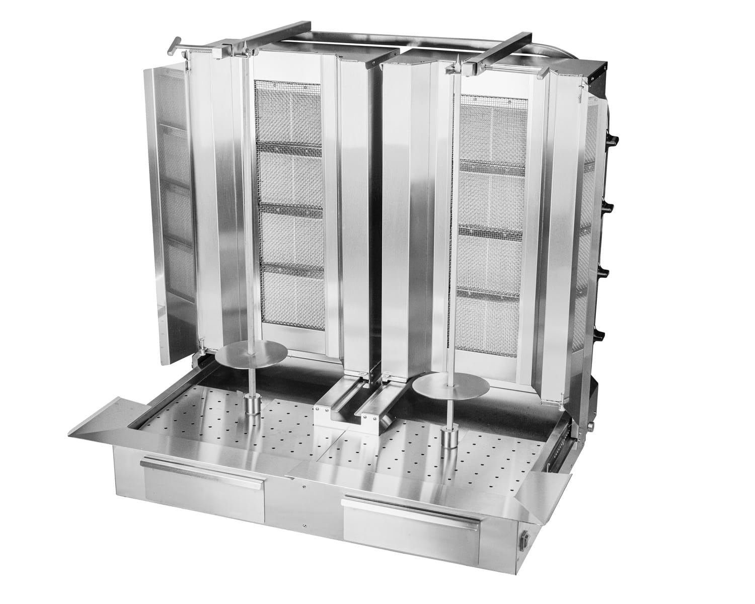Opiekacz gazowy do kebaba podwójny, gyros, 4+4 palniki, wsad 120 kg, KLG224-T