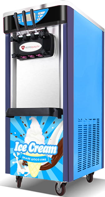 Maszyna do lodów włoskich, automat do lodów Soft, nocne chłodzenie, 2 smaki + mix, RQ208C