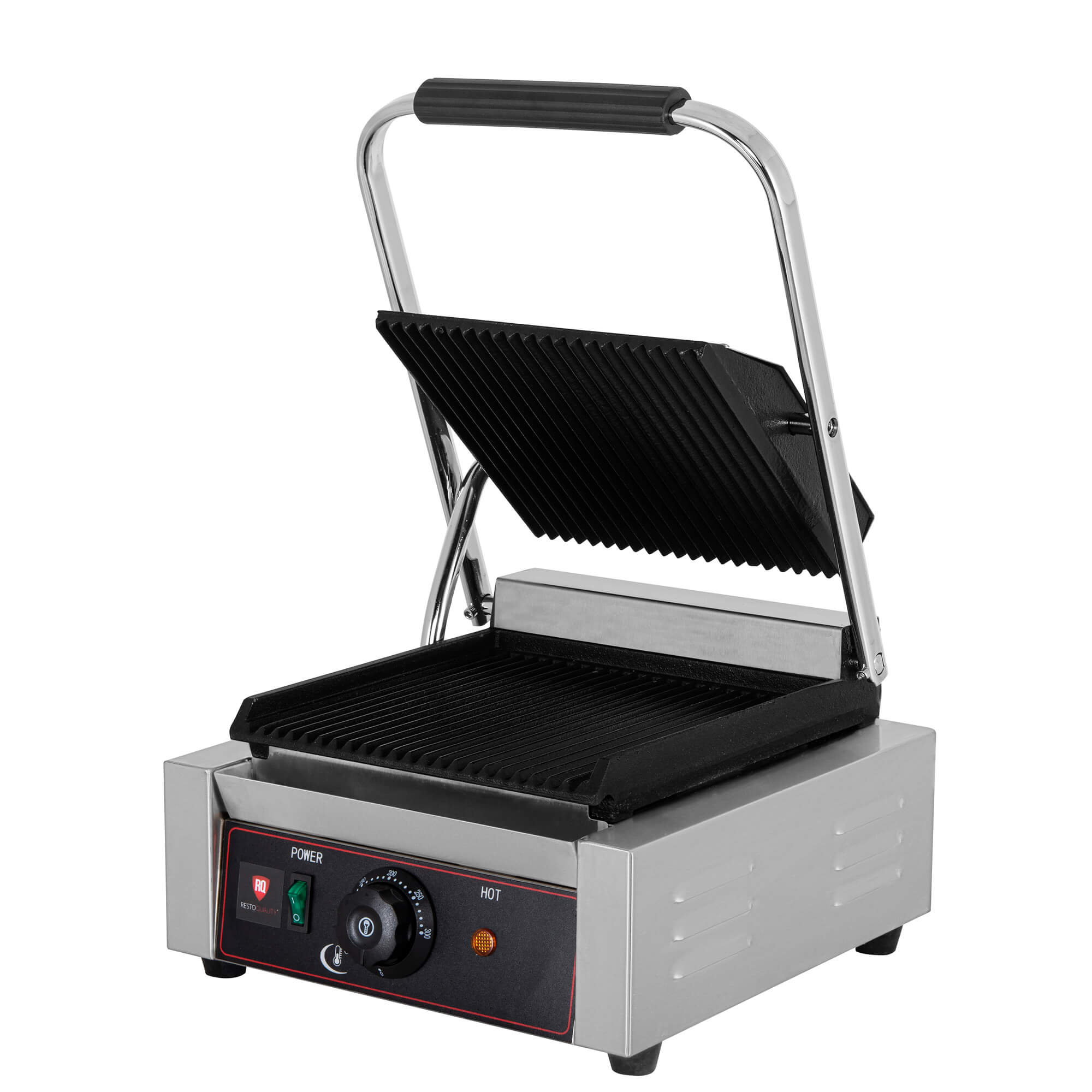 Grill elektryczny kontaktowy panini, ryflowana góra i dół, RQHEG-811