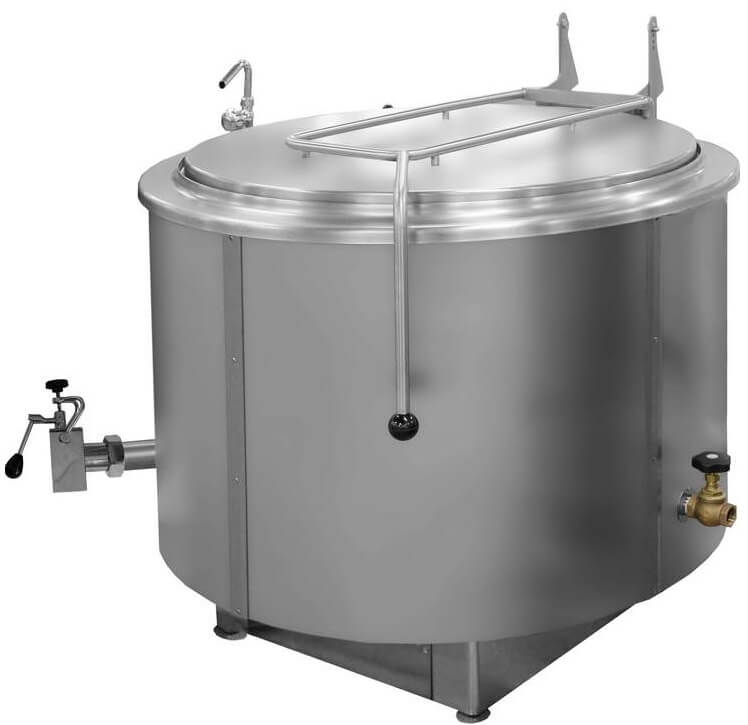 Kocioł warzelny parowy z grzaniem pośrednim, opcja mieszadła, 500 l, RQK-501NR