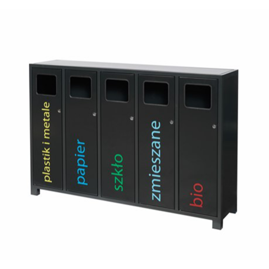 Kosz do segregacji odpadów PLUTON 1x80 litrów