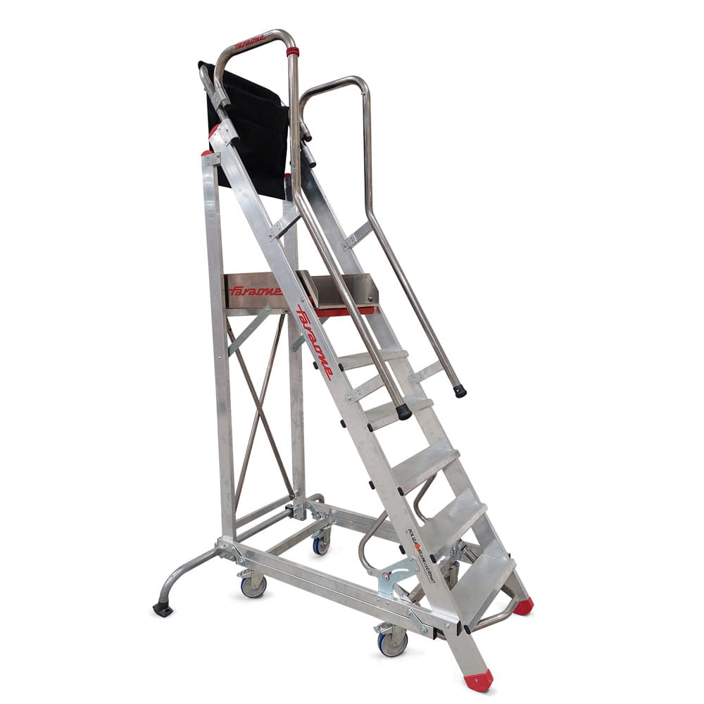 Podest magazynowy przejezdny samoblokujący, 6 stopni, 150/SMLT