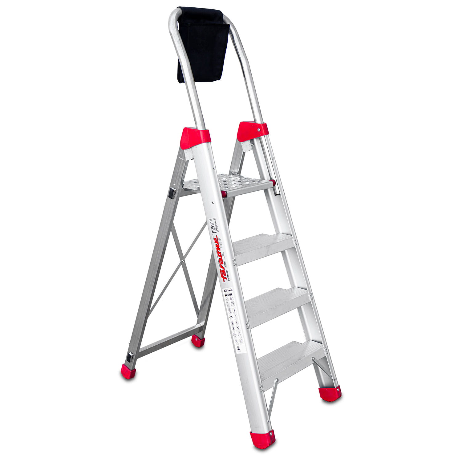 Drabina jednostronna z 13 cm stopniami, 3 stopnie, SDOMUS03