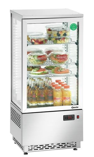 Mini witryna chłodnicza 78L CrNi DG srebrna