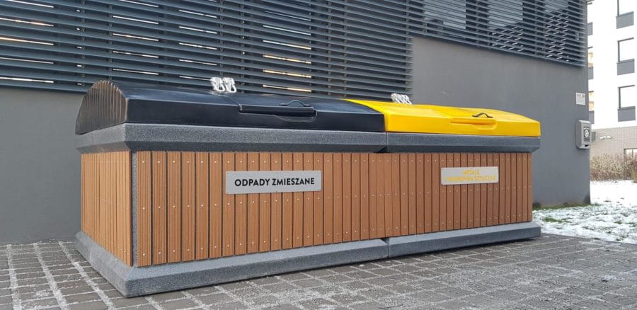 Pojemnik naziemny do segregacji odpadów zmieszanych 1 x 3,3 m3