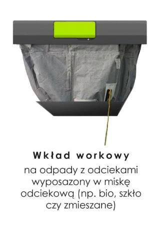 Wkład workowy do pojemnika naziemnego na odpady z odciekami