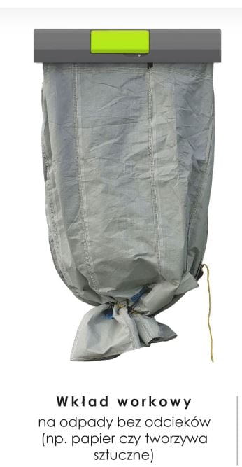 Wkład workowy do pojemnika półpodziemnego na odpady bez odcieków