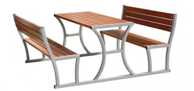 Zestaw mebli ogrodowych 11 stal nierdzewna 