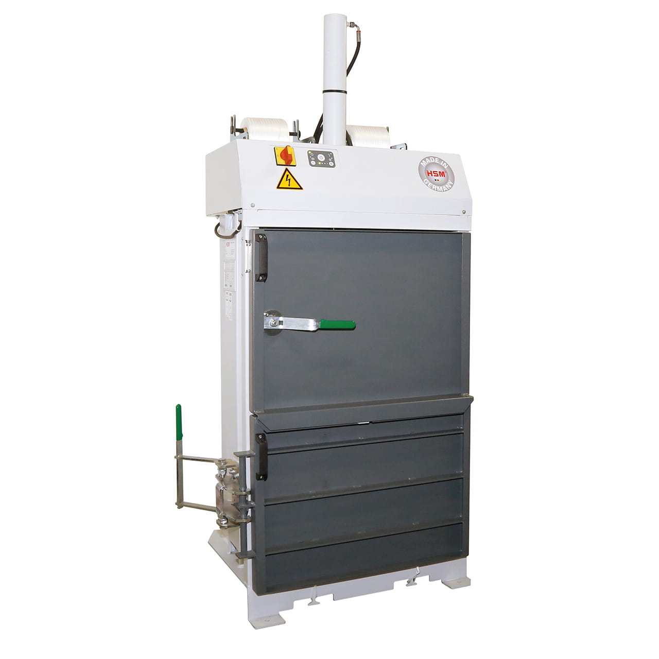 Belownica, prasa do makulatury folii pionowa HSM V-Press 503, bela 50 kg