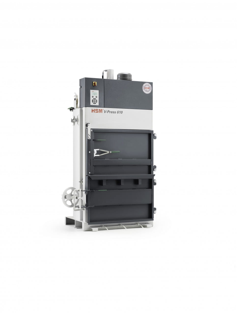 Belownica, prasa do makulatury folii pionowa HSM V-Press 610, bela 100 kg