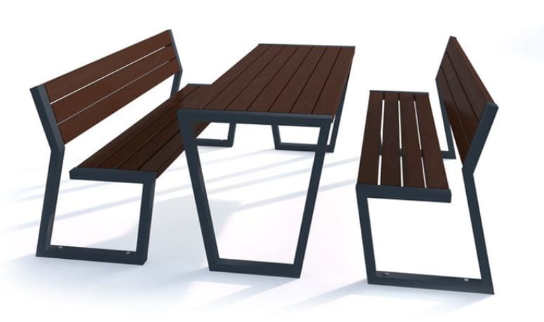 Zestaw mebli ogrodowych Jutrzenka stal nierdzewna 