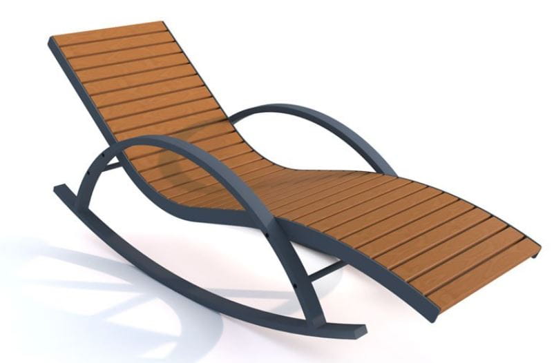 Leżak ogrodowy IX stal nierdzewna 
