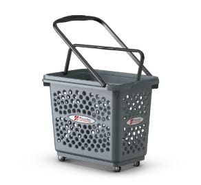 Koszyk sklepowy, zakupowy Panaro 55 litrów Save the Sea, na kółkach, z rączką Rabtrolley