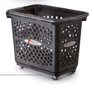 Koszyk sklepowy, zakupowy Panaro 55 litrów Eko Black, na kółkach, z rączką Rabtrolley