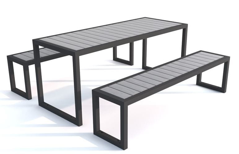 Zestaw mebli ogrodowych (nr 42) z listwami polimerowymi