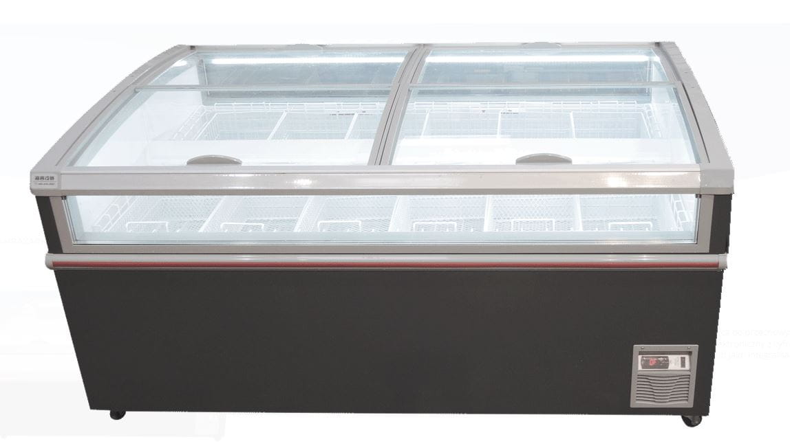 Zamrażarka dwustronna, supermarketowa, 186,8 cm dł, 1230 litrów (wyspa mroźnicza, boneta)