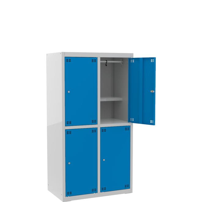 Szafka szkolna dla 4 uczniów (4D) z półką na książki s=80 cm, h=150 cm