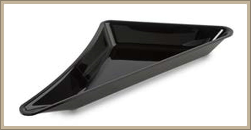 Pojemnik, 30x53x5cm, prawy trójkąt, czarna plexi, system Amfiteatr 1, Dupont