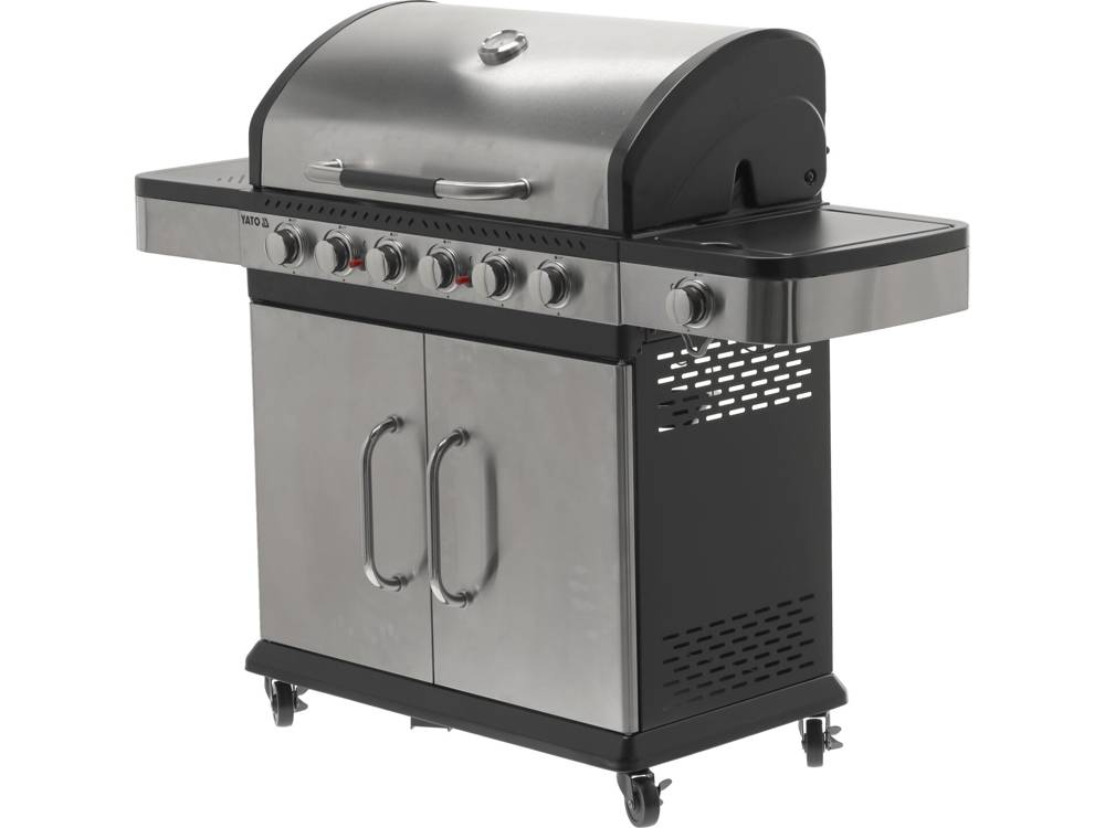 Grill gazowy 6+1 stal nierdzewna 20,2 kW