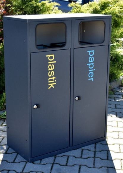 Kosz do segregacji Etna II 2x80l economy stal ocynkowana i malowana 