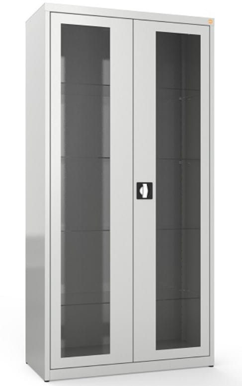 Szafa medyczna dwuskrzydłowa, jednokomorowa, drzwi przeszklone MD/2s