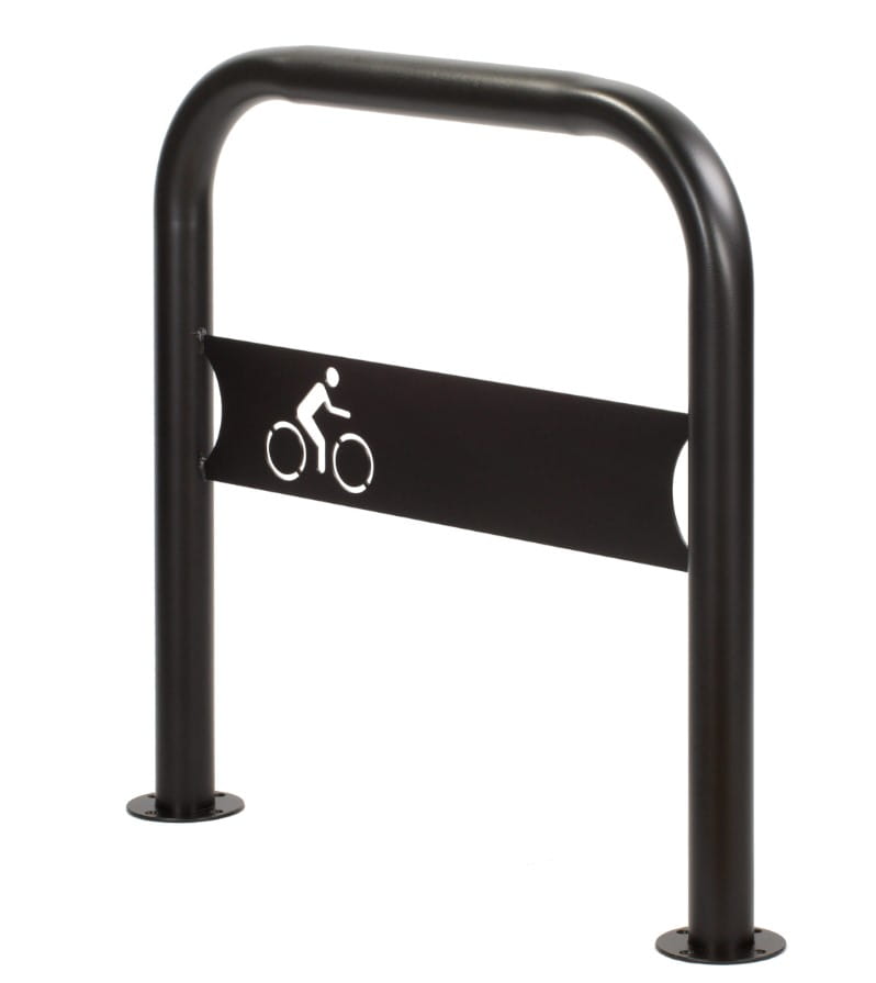 Stojak rowerowy typu U 80cmx80cm, z wypełnieniem graficznym, przykręcany 