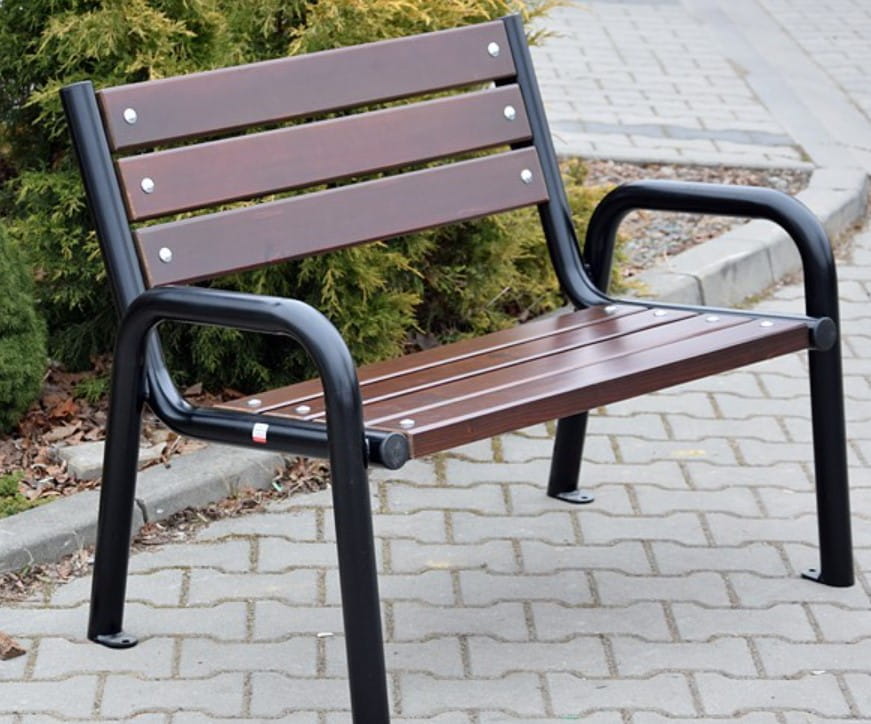 Ławka miejsko - ogrodowa Promyk II mini, stal ocynkowana malowana  