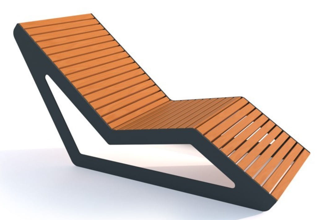 Leżak wypoczynkowy Koliber I, pojedynczy, stal ocynkowana i malowana  