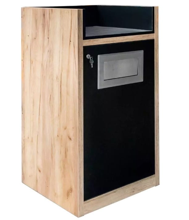 Kosz na śmieci ze stojakiem na tace H-120 cm L-62 cm G-58 cm
