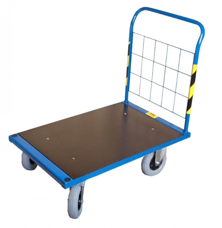 Wózek platformowy, transportowy, magazynowy, ROMEK H-1 koła 200x50