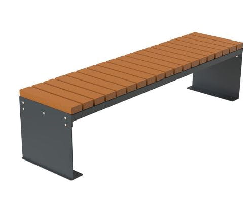 Ławka Polus 150 cm deski świerkowe impregnowane, stalowa