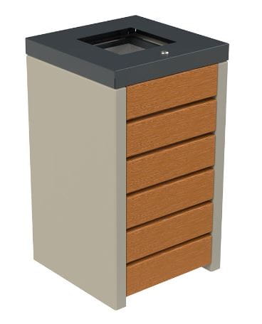 Kosz betonowo - drewniany PAKO I 75l 