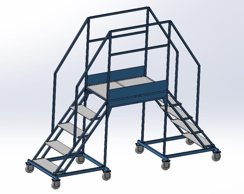 Podest jezdny dwustronny, pomost, przełaz 4+1, 1,25m, PM1250