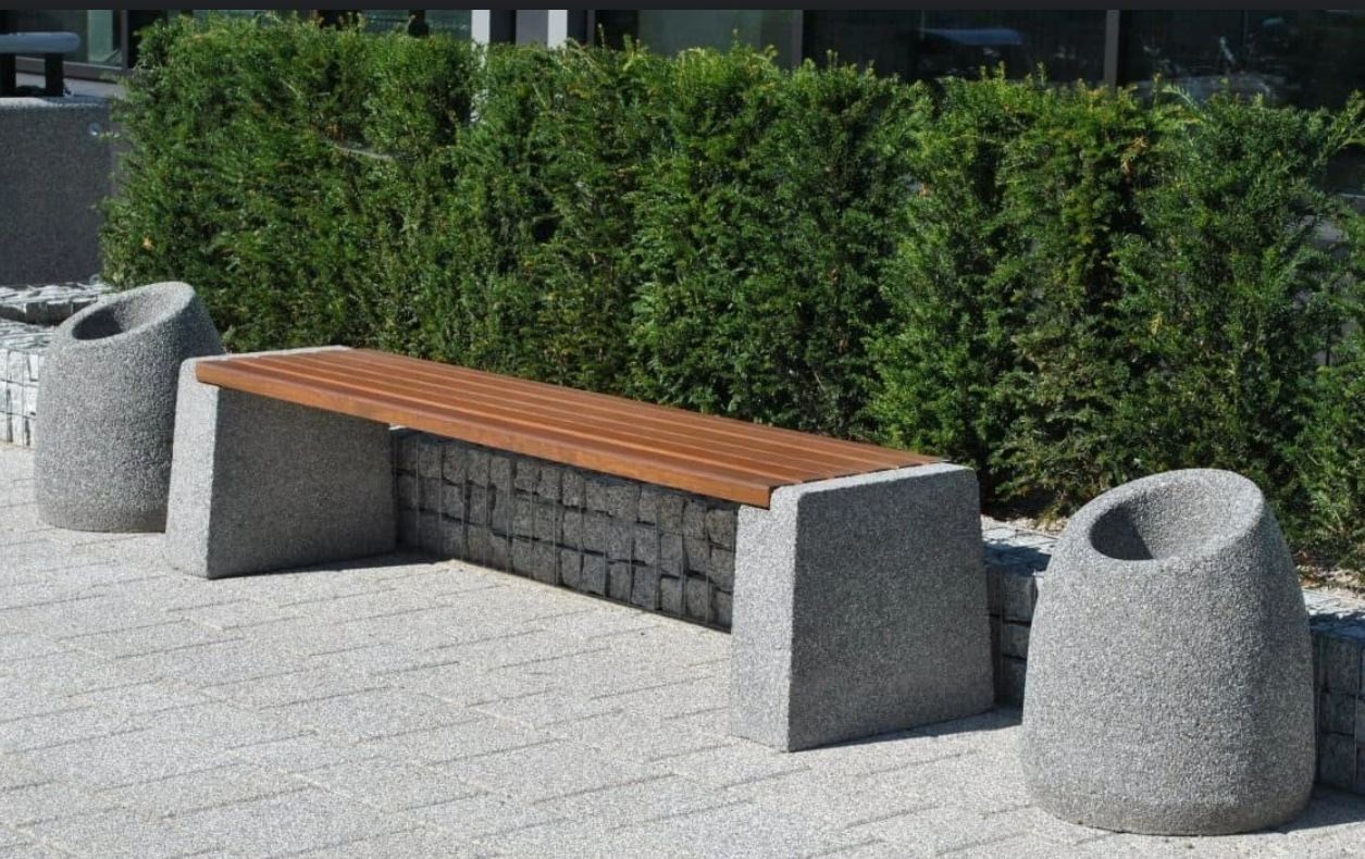 Ławka betonowa Betonita 163 bez oparcia 180 cm 