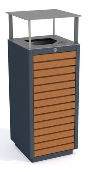 Kosz Amant III 80l z popielnicą stal nierdzewna