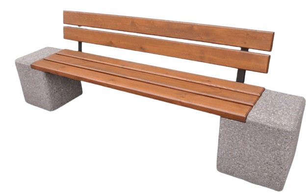 Ławka betonowa Betonita 143 z oparciem 180 cm