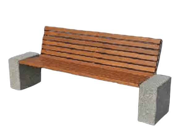 Ławka betonowa Betonita 181 z oparciem 180 cm