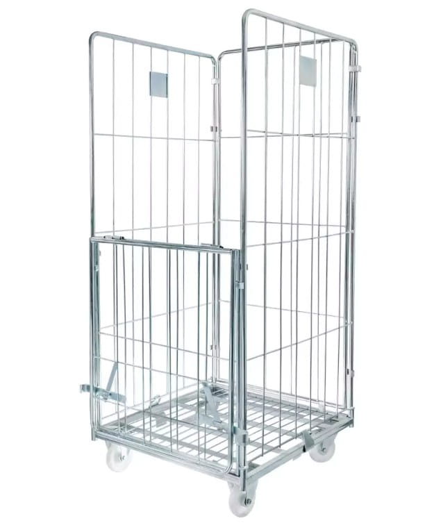 Rollkontener (rollcage, rollbox) wózek siatkowy pralniczy Mega-M Universal cztery ściany ocynkowany