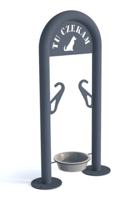 Parking dla psów VII + poidełko, stojak dla psów, stal ocynkowana