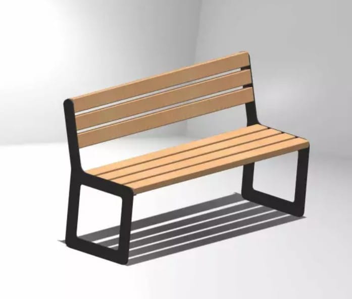 Ławka parkowa z oparciem Fiołek