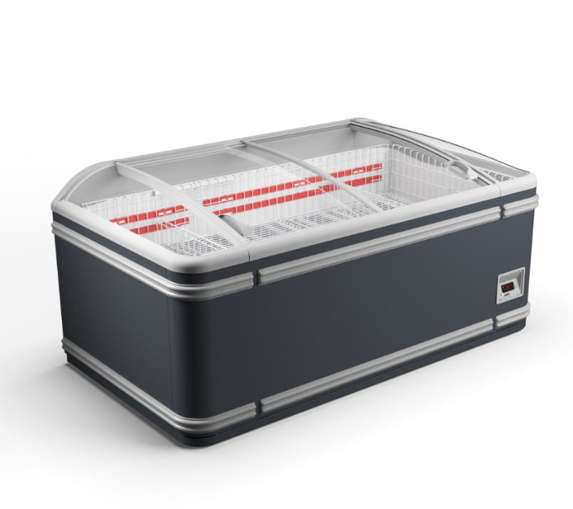 Zamrażarka AHT Miami 185 LED VS/AD (wyspa mroźnicza, boneta), nowa , z koszami
